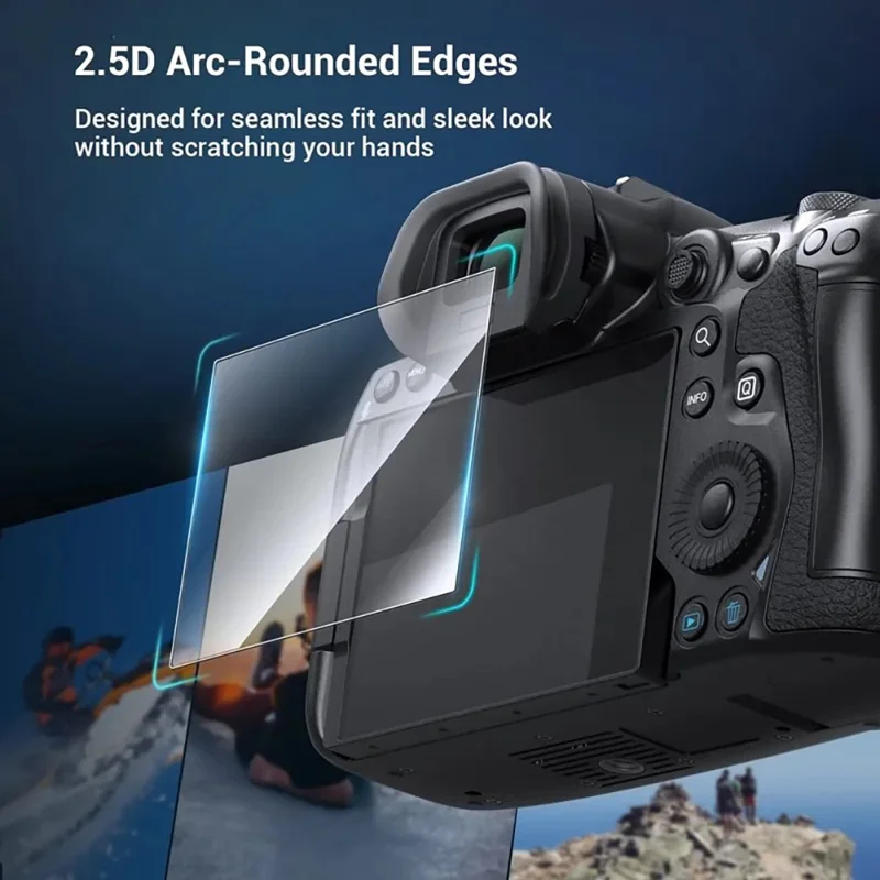 2 Pezzi per Canon EOS R8 Protettore Schermo Fotocamera in Vetro Temperato 9H Anti-Graffio Film HD - Trasparente