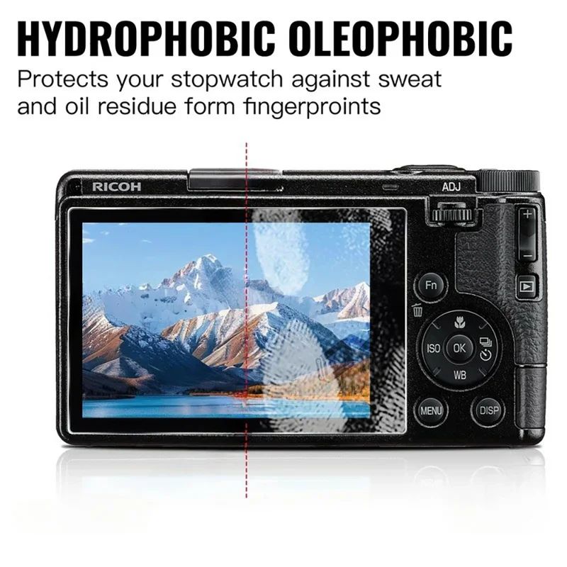 2 Pezzi per Ricoh GR IV Protettore Schermo Fotocamera in Vetro Temperato 9H Anti-Graffio HD Pellicola Trasparente