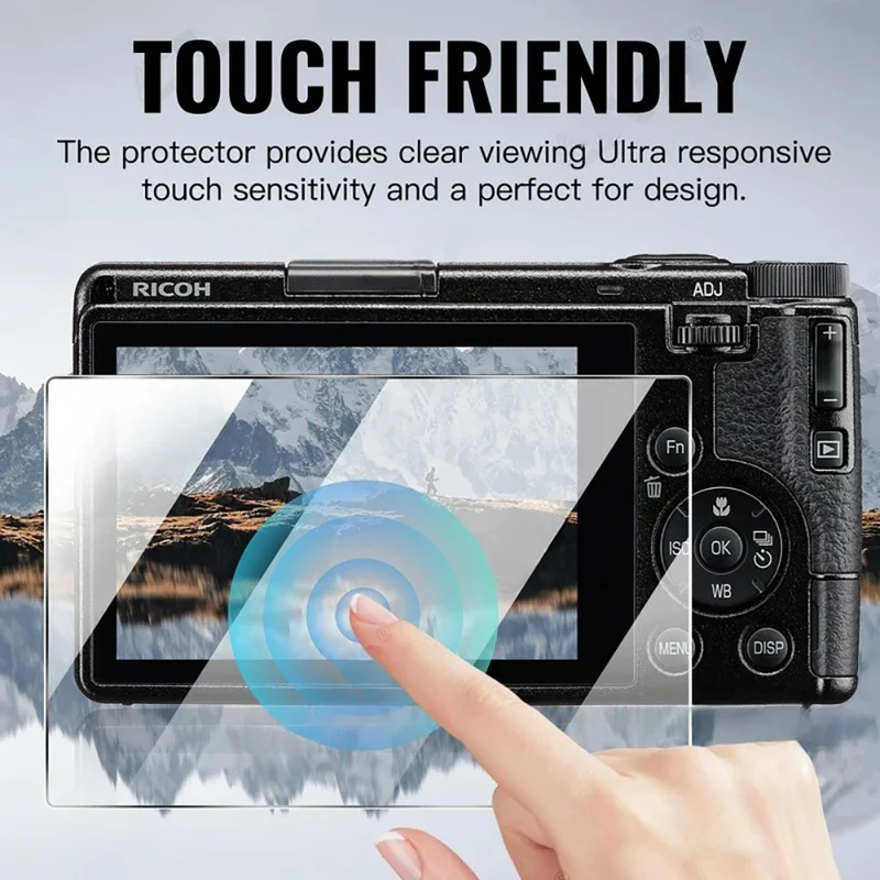 2 Pezzi per Ricoh GR IV Protettore Schermo Fotocamera in Vetro Temperato 9H Anti-Graffio HD Pellicola Trasparente