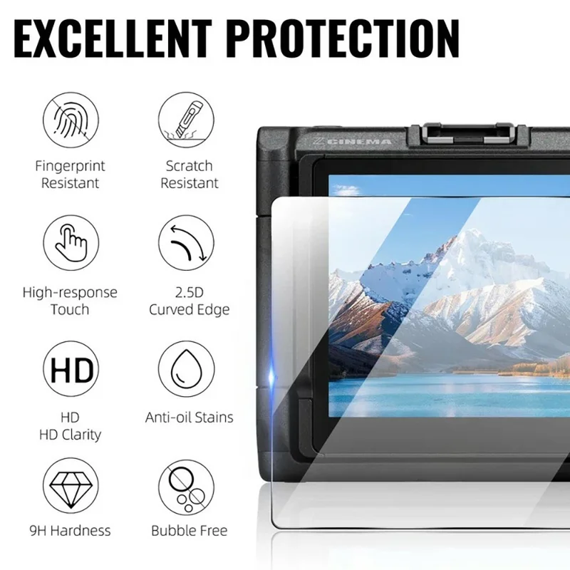 3Pcs for Nikon ZR Camera Screen Protector 9H Tempered Glass Anti-Scratch HD Camera Film - Transparent