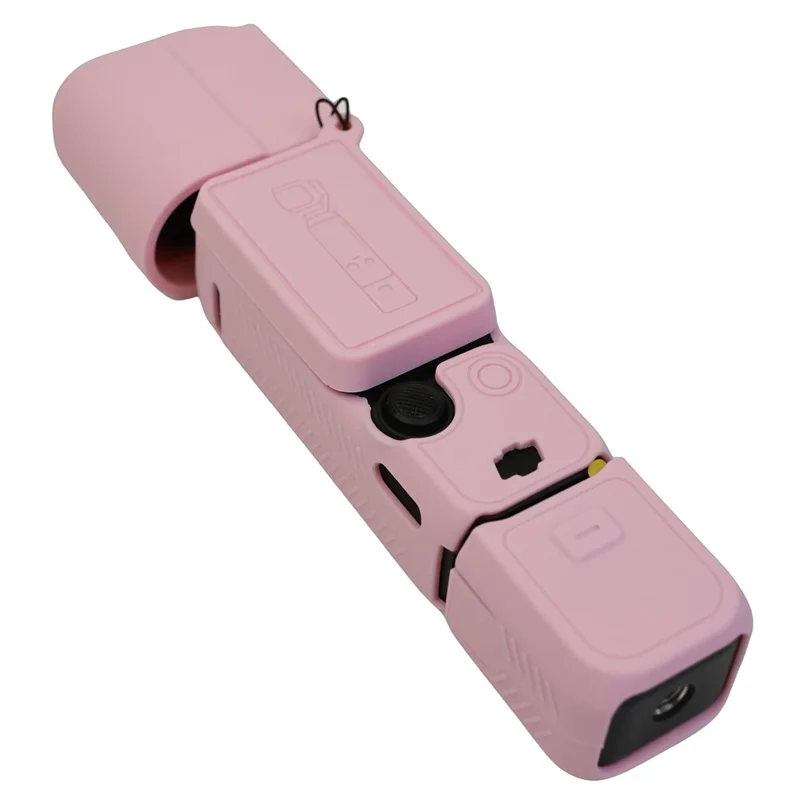 For DJI Osmo Pocket 3 Silicone Case Camera Soft Protective Cover with Lens Cap Screen Cover - Pink