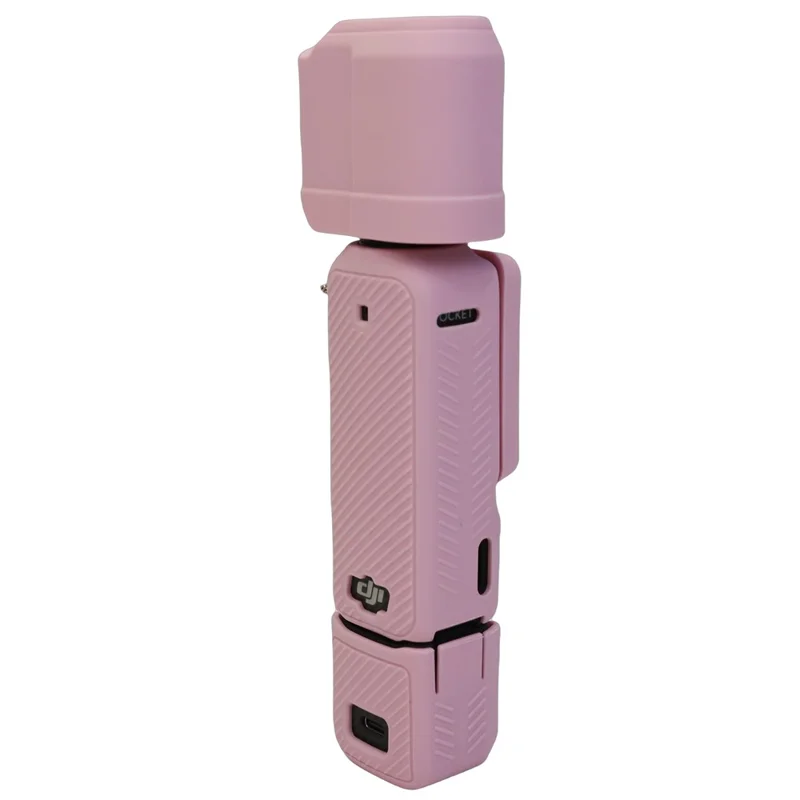 For DJI Osmo Pocket 3 Silicone Case Camera Soft Protective Cover with Lens Cap Screen Cover - Pink