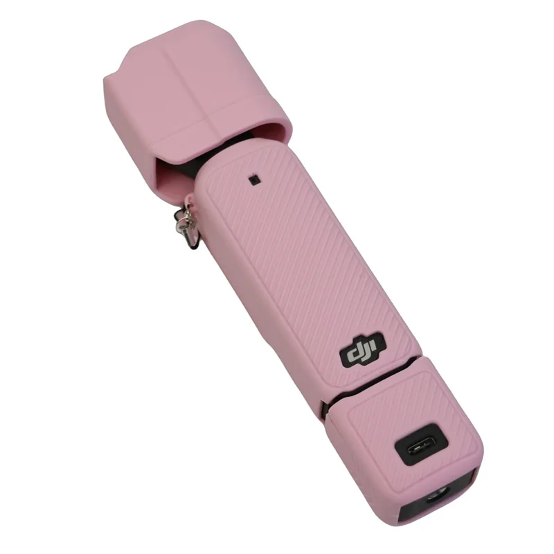 For DJI Osmo Pocket 3 Silicone Case Camera Soft Protective Cover with Lens Cap Screen Cover - Pink