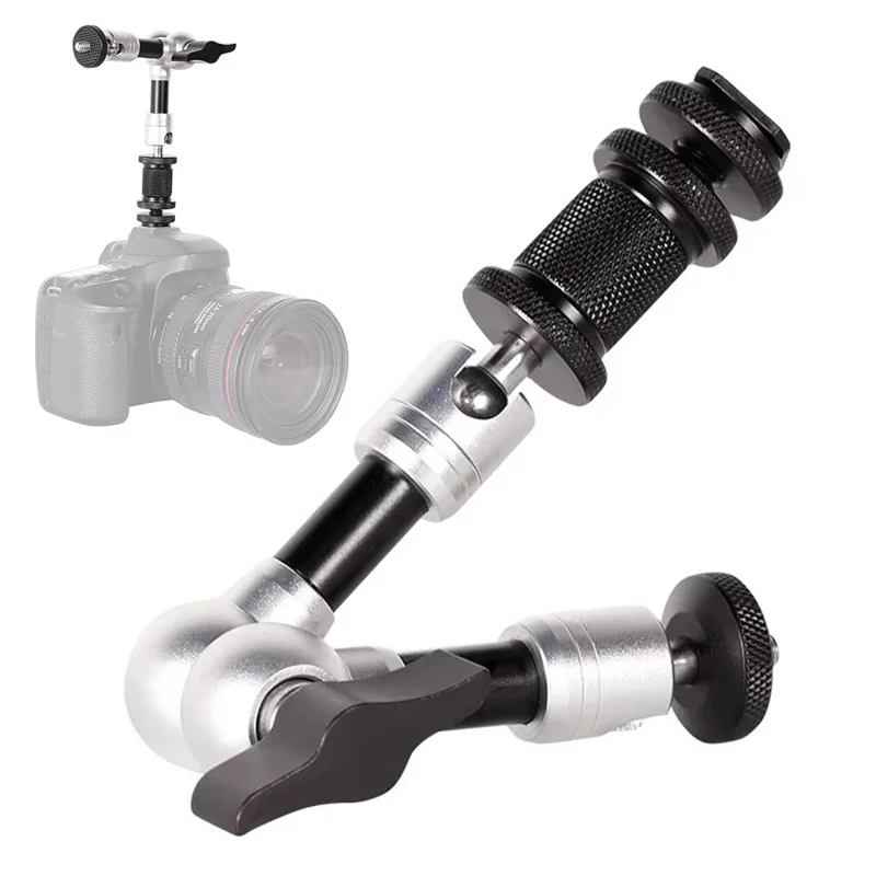 G147 7 Inch Magic Arm for DSLR Camera LCD Monitor LED Light Dual Ball Head Mount 360 Degree Multi-Angle Bracket