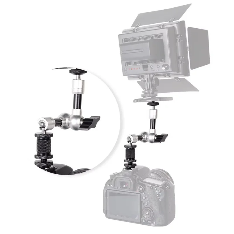 G147 7 Inch Magic Arm for DSLR Camera LCD Monitor LED Light Dual Ball Head Mount 360 Degree Multi-Angle Bracket