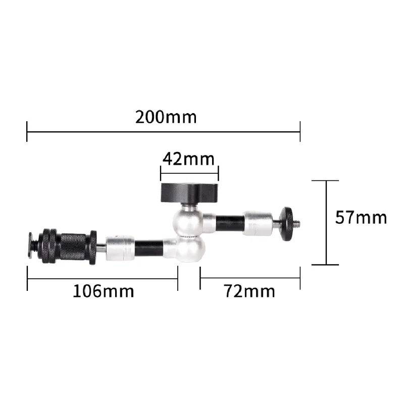 G147 7 Inch Magic Arm for DSLR Camera LCD Monitor LED Light Dual Ball Head Mount 360 Degree Multi-Angle Bracket