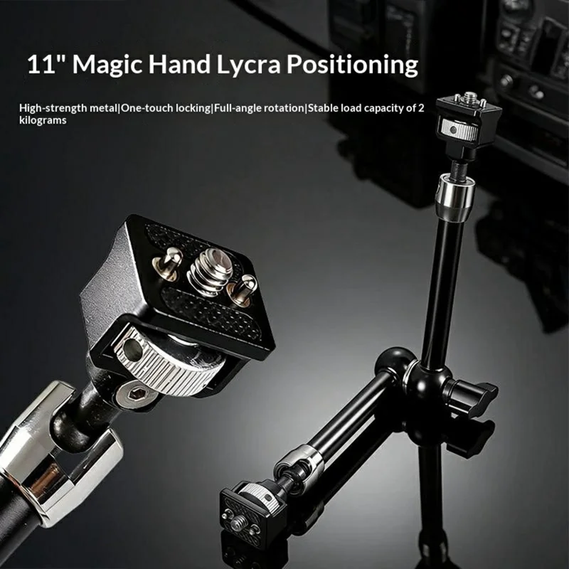 X059 11 Inch Magic Arm Camera Monitor Mount Articulating Arm Holder DSLR Camera Accessories - Black