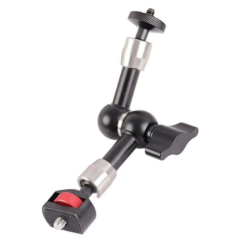 C118 7 Inch Adjustable Magic Arm Dual Ball Head Mount for Camera Phone Microphone Tripod Live Streaming Accessories