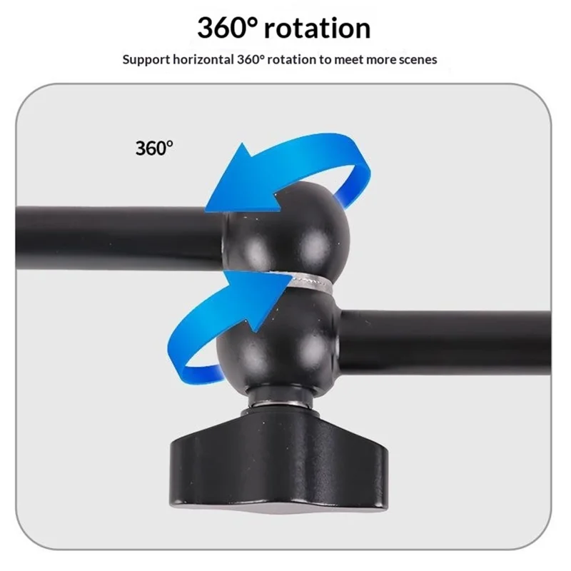 C118 7 Inch Adjustable Magic Arm Dual Ball Head Mount for Camera Phone Microphone Tripod Live Streaming Accessories