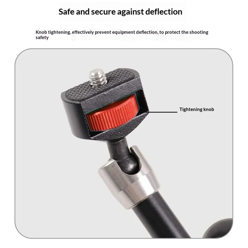 C118 7 Inch Adjustable Magic Arm Dual Ball Head Mount for Camera Phone Microphone Tripod Live Streaming Accessories