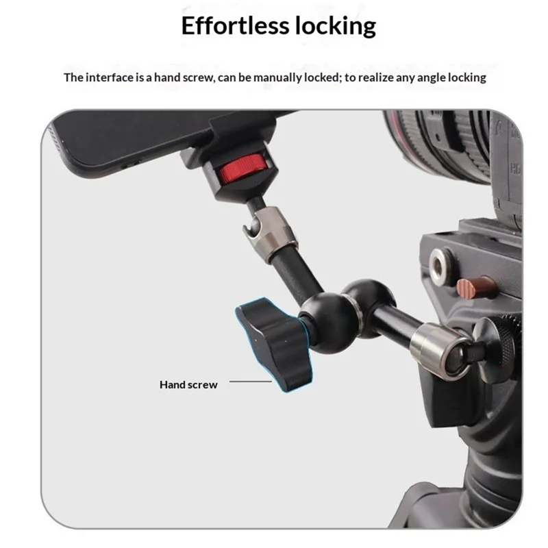 C118 7 Inch Adjustable Magic Arm Dual Ball Head Mount for Camera Phone Microphone Tripod Live Streaming Accessories