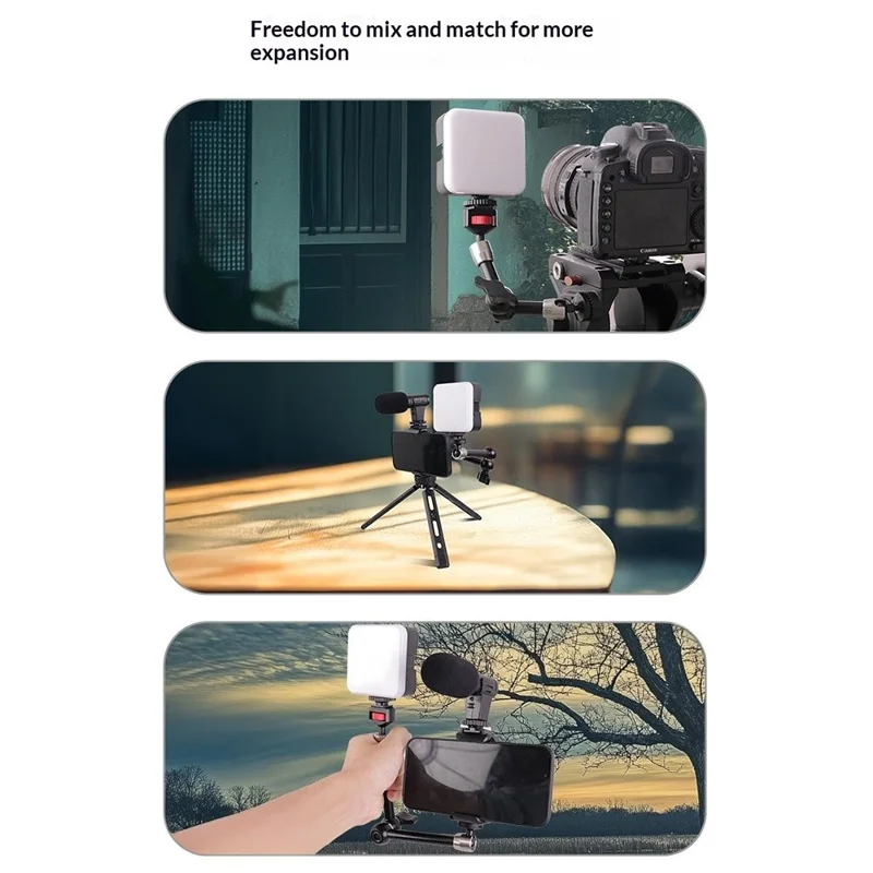 C118 7 Inch Adjustable Magic Arm Dual Ball Head Mount for Camera Phone Microphone Tripod Live Streaming Accessories