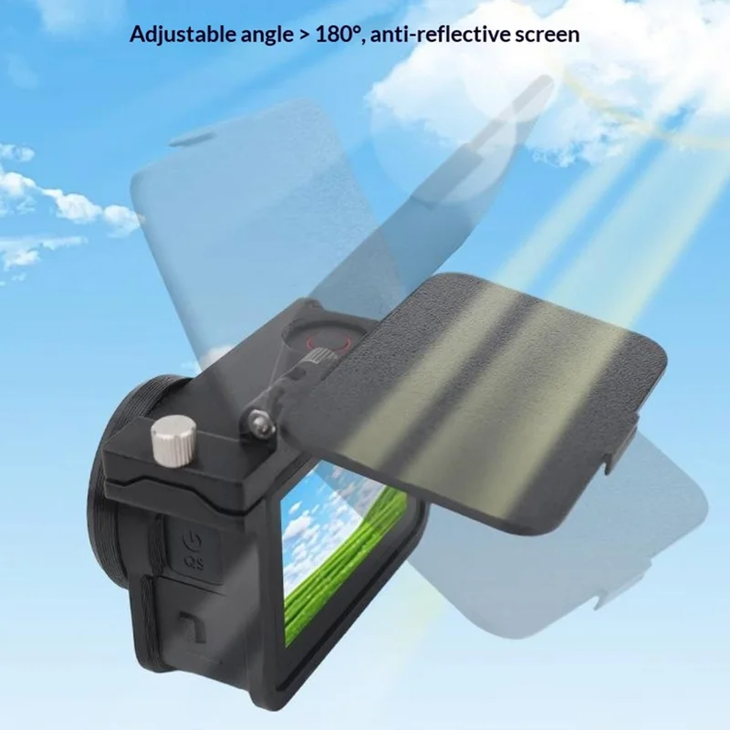 915609-11 Extension Frame Sunshade Camera Protective Case for DJI Osmo Action 6 Anti-Scratch Cover Protector with Lens Cap