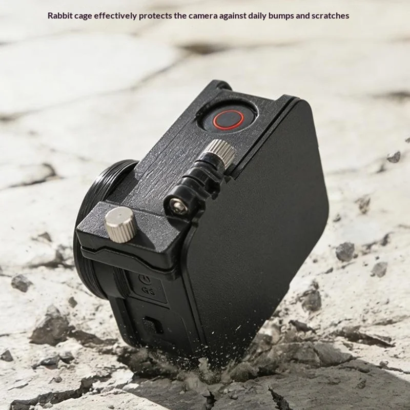 915609-11 Extension Frame Sunshade Camera Protective Case for DJI Osmo Action 6 Anti-Scratch Cover Protector with Lens Cap
