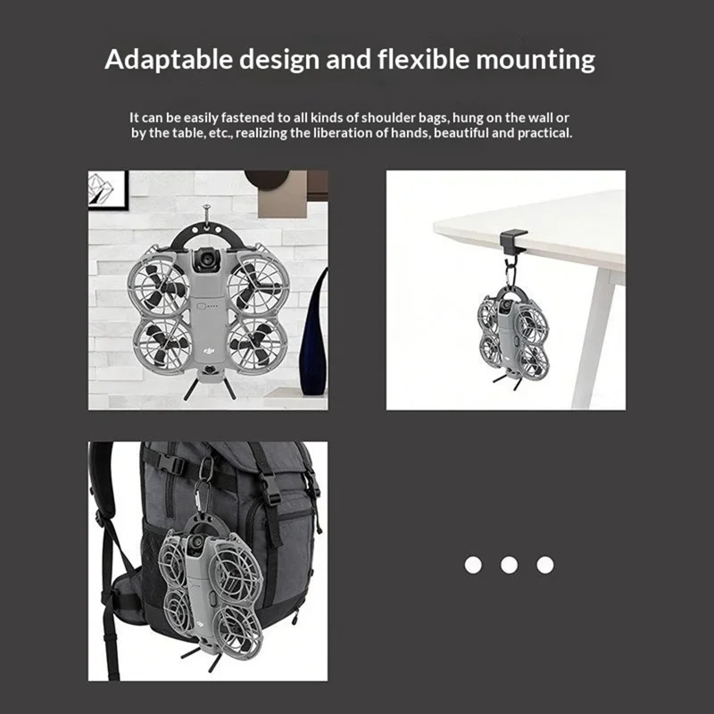 915610 Backpack Hook Mount for DJI Neo 2 Drone Portable Clip Hanger Desktop Wall Mounting Bracket