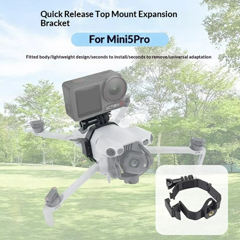 915694 Top Extension Kit Camera Bracket for DJI Mini 5 Pro Drone Quick Release Mount Compatible Action Camera Gimbal Stabilizer Accessories