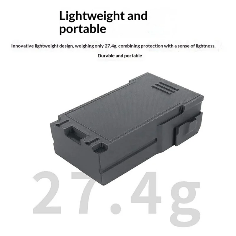 915708 Battery-Shaped Propeller Storage Box for DJI Mini 5 Pro Shockproof Anti-Drop Propeller Blades Protective Case - Grey