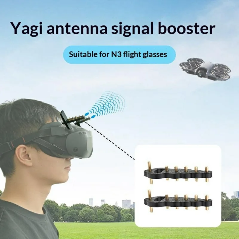915635 2Pcs Yagi Antenna Signal Booster for DJI Goggles N3  /  Antigravity Vision Goggles Directional Range Extender