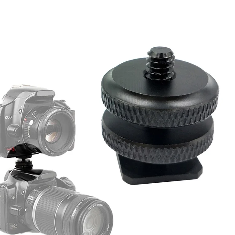 Vestage DSLR Camera Hot The Wose 1/4 -дюймовый Винтовой Адаптер Адаптер Адаптер Алюминиевого Сплава с Двойной Гайкой