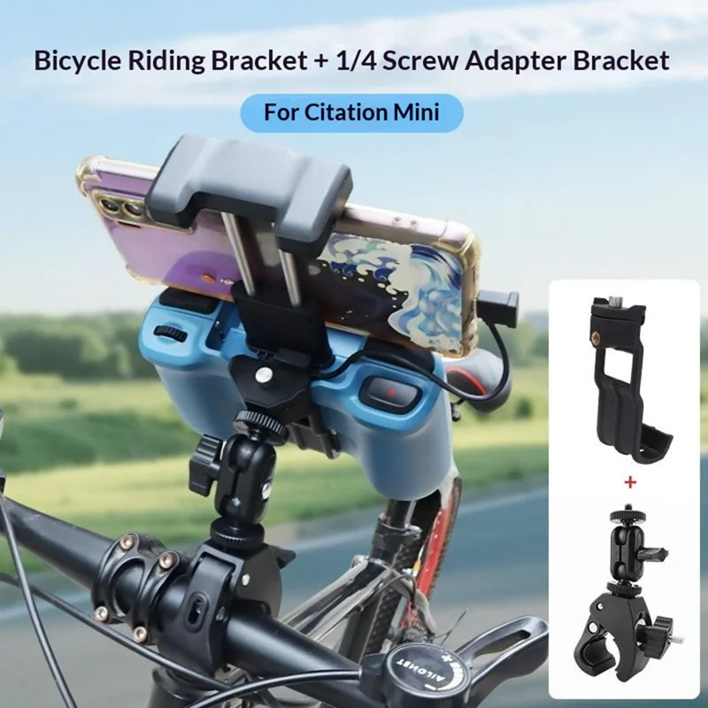 915774 Adjustable Bike Handlebar Mount for Lumen Fly Mini Remote Control Drone Action Camera Phone Remote Controller Mount Bracket with 1 / 4 Inch Screw