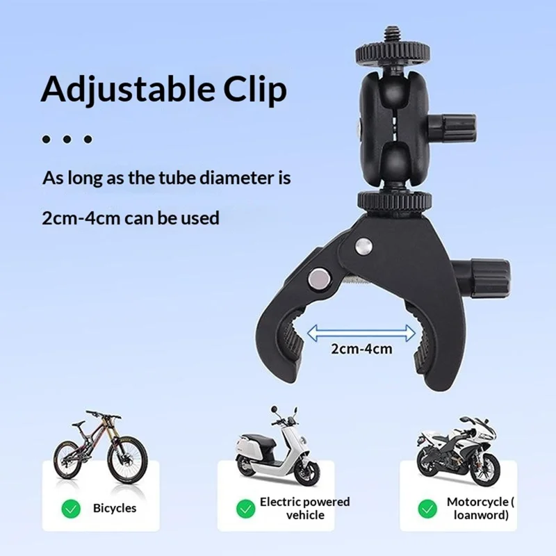 915774 Adjustable Bike Handlebar Mount for Lumen Fly Mini Remote Control Drone Action Camera Phone Remote Controller Mount Bracket with 1 / 4 Inch Screw
