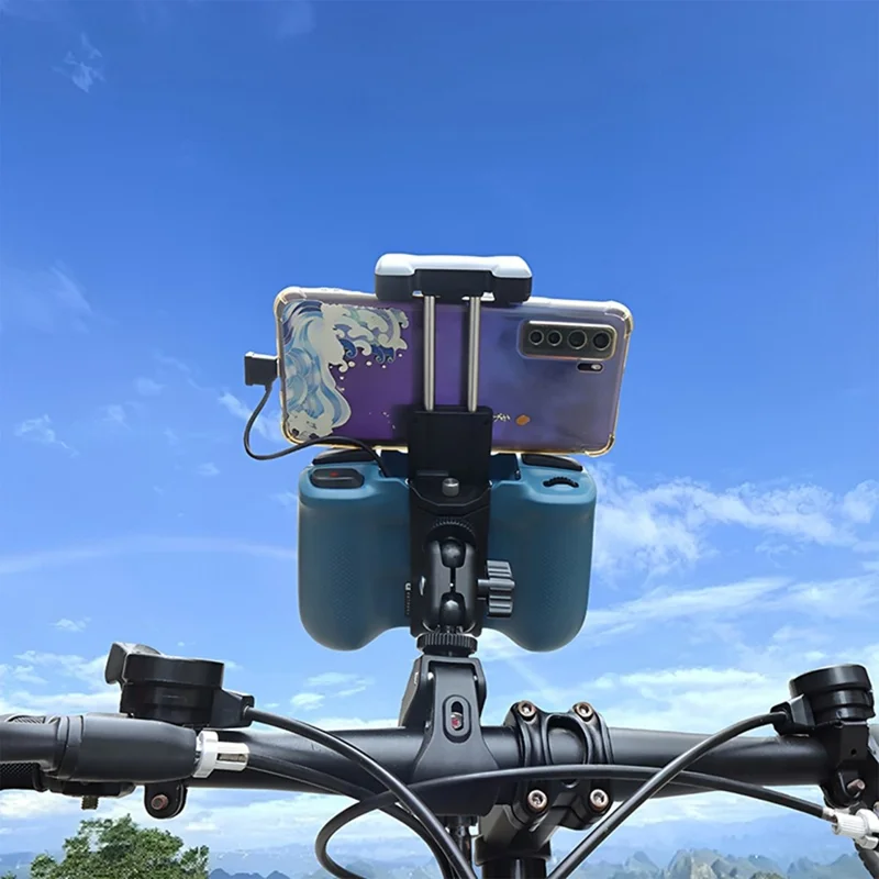 915774 Adjustable Bike Handlebar Mount for Lumen Fly Mini Remote Control Drone Action Camera Phone Remote Controller Mount Bracket with 1 / 4 Inch Screw