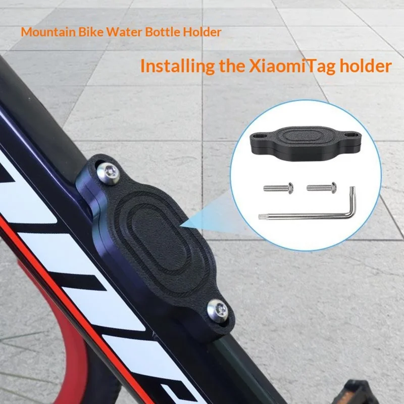 915775 For Xiaomi Tag Bike Frame Tracker Holder Protective Case Bicycle Water Bottle Cage Mount Bracket - Black