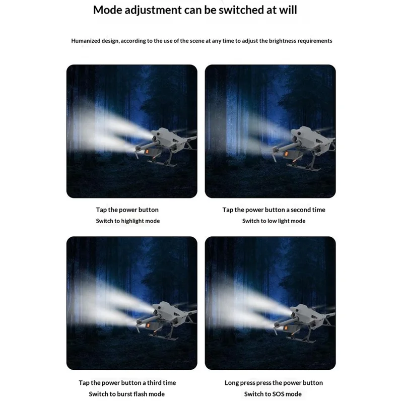 915358 Pour DJI Mini 5 Pro Pieds d'Extension de Train d'Atterrissage avec Projecteur LED Support Léger surélevé et Protecteur