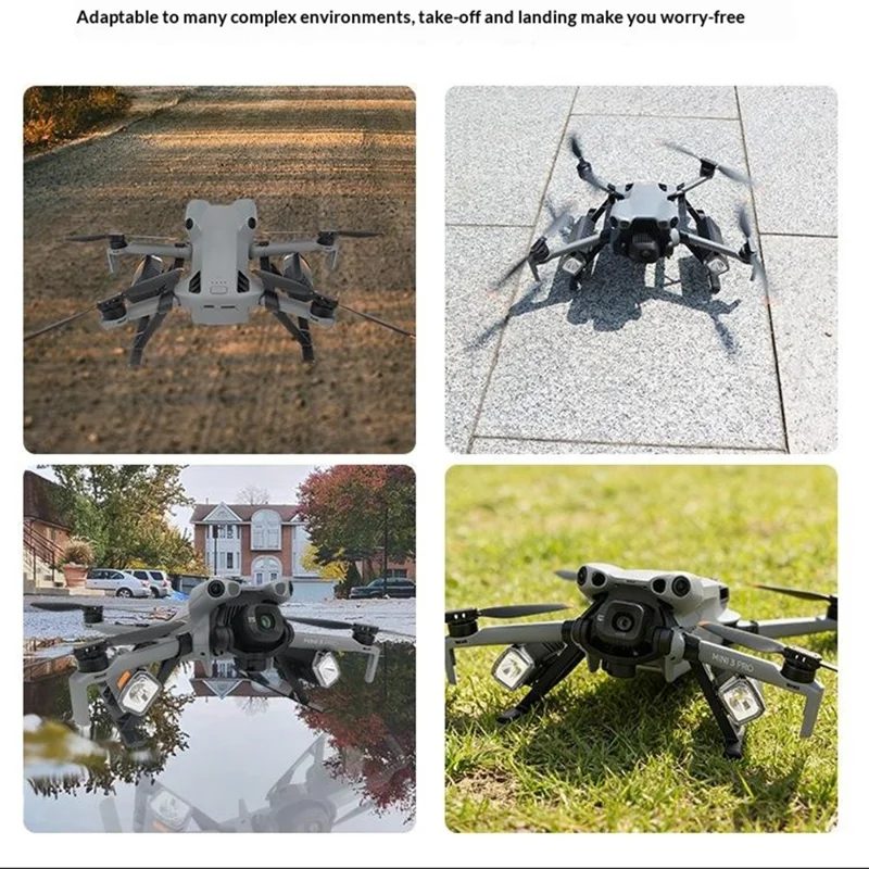 915358 Pour DJI Mini 5 Pro Pieds d'Extension de Train d'Atterrissage avec Projecteur LED Support Léger surélevé et Protecteur