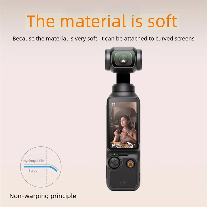 5 Sets For DJI Osmo Pocket 4 Hydrogel Film High Definition Soft PET Screen Protector Camera Screen + Lens Film - Transparent