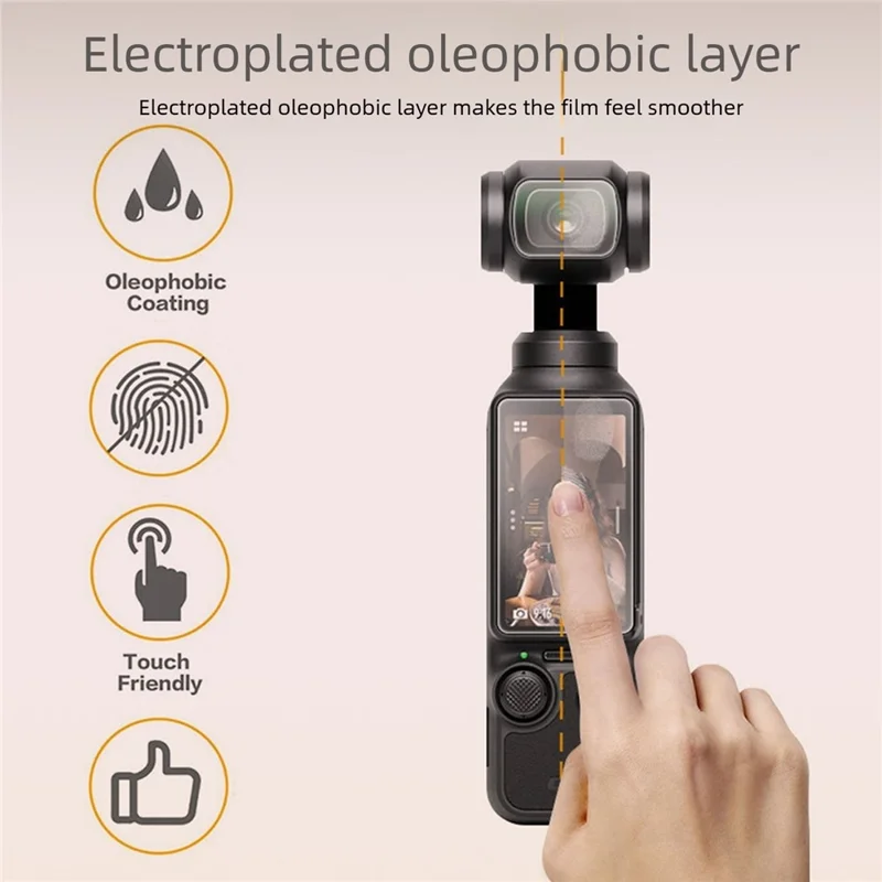 5 Sets For DJI Osmo Pocket 4 Hydrogel Film High Definition Soft PET Screen Protector Camera Screen + Lens Film - Transparent
