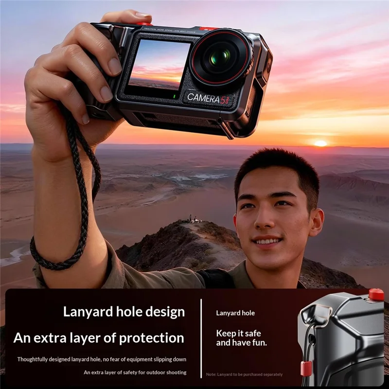 DJ-5 skyddande fodral i aluminiumlegering till DJI Osmo Action 3 / 4 / 5 Pro burram, skyddande hylsa till actionkamera - Grå