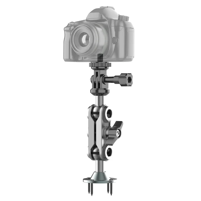 Soporte para Monitor de Cámara, Soporte de Pared y Techo con Doble Cabeza Esférica, Interfaz 1/4, Soporte Ajustable Giratorio