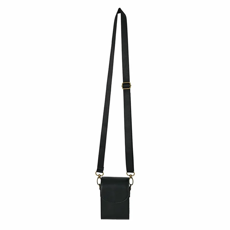 Universal PU Leather Camera Protective Case with Magnetic Clasp Flip-Top Shoulder Bag for Small Digital Cameras - Black