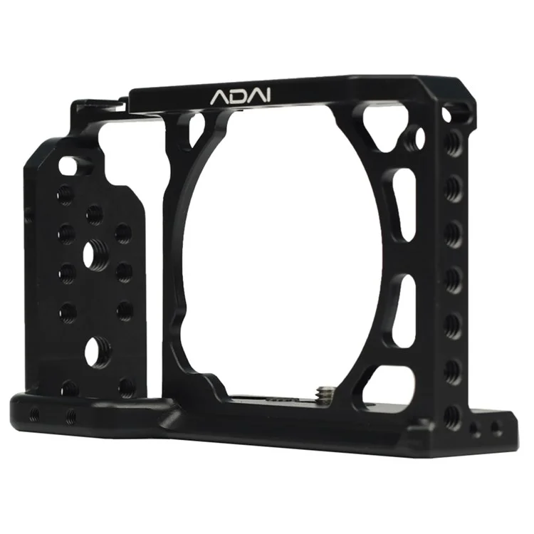 Adai Para Sony A6 SLR Capa Cage Aluminio Aluminio Aluminio Sapa de Alumento 1 / 4 Marco de Expansión Del Orificio Del Tornillo