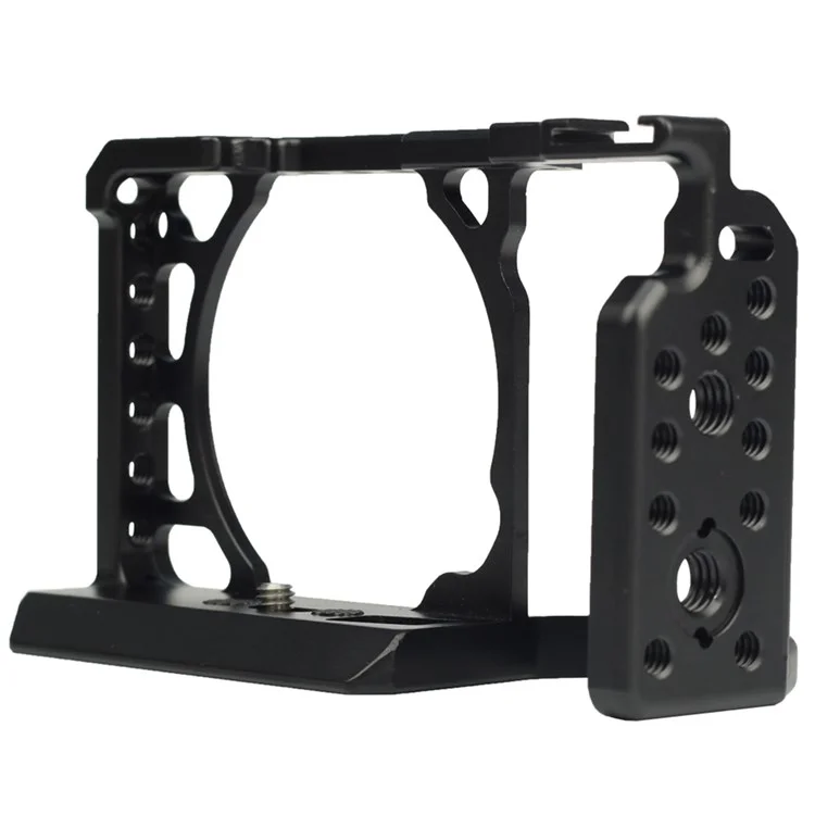 Adai Para Sony A6 SLR Capa Cage Aluminio Aluminio Aluminio Sapa de Alumento 1 / 4 Marco de Expansión Del Orificio Del Tornillo