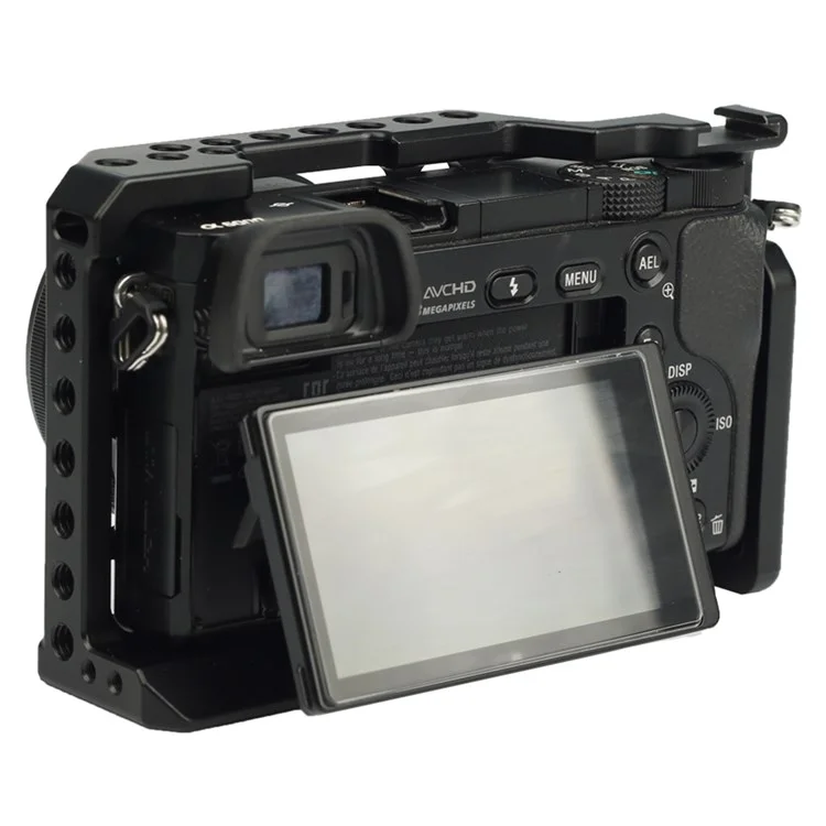 Adai Para Sony A6 SLR Capa Cage Aluminio Aluminio Aluminio Sapa de Alumento 1 / 4 Marco de Expansión Del Orificio Del Tornillo