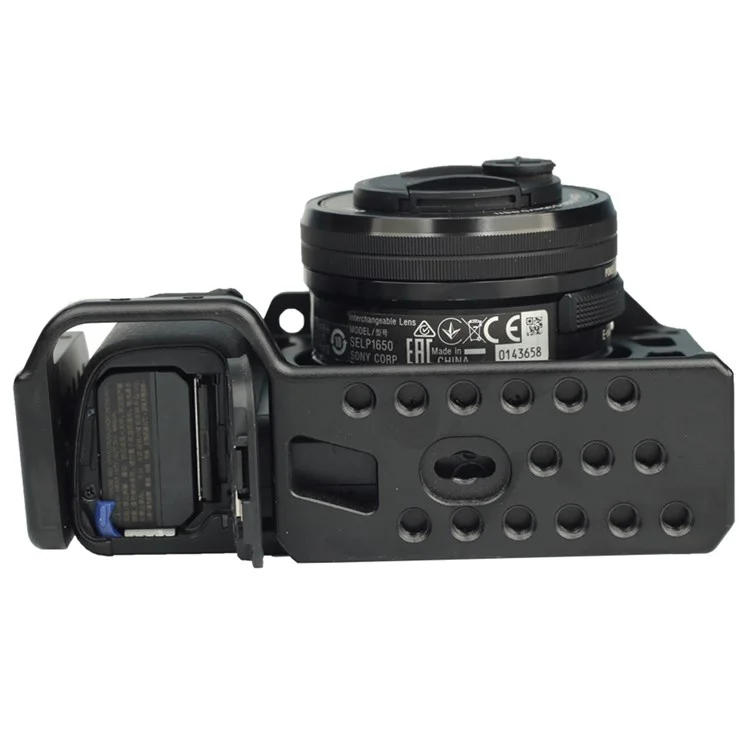 Adai Para Sony A6 SLR Capa Cage Aluminio Aluminio Aluminio Sapa de Alumento 1 / 4 Marco de Expansión Del Orificio Del Tornillo