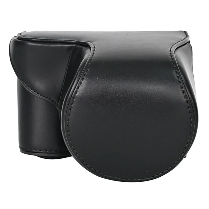 Fodero per Fotocamera Sony ZV-E10 in Ecopelle Vintage, Copertura Protettiva Intera con Tappo per Obiettivo - Nero
