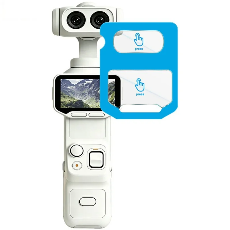 IMAK Per Insta360 Luna Ultra Protezione Schermo in Vetro Temperato + Set Pellicola Obiettivo con Cornice Autoallineante