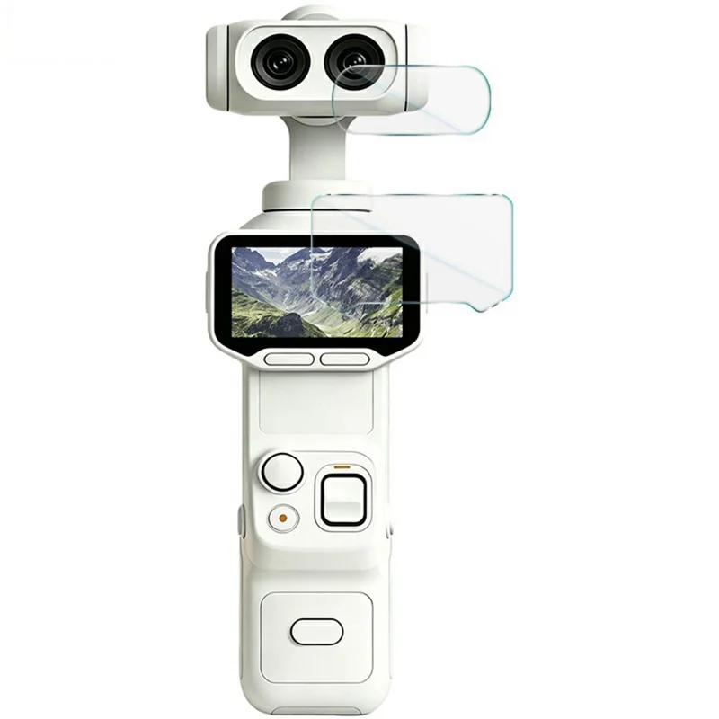 IMAK Per Insta360 Luna Ultra Protezione Schermo in Vetro Temperato + Set Pellicola Obiettivo con Cornice Autoallineante