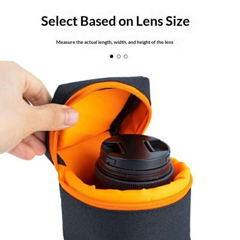 KB-01 Oxford Cloth Camera Lens Pouch Impact-Resistant Protective Case for DSLR Camera Lens Storage
