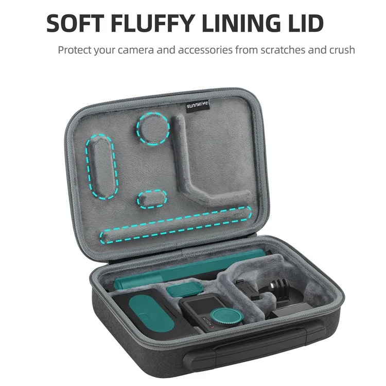 SUNNYLIFE OA3-B510 Standard Combo Bag für DJI Osmo Action 3 Kratzfeste Tragetasche Verschleißfest Stoßfest mit Riemen / Schnalle