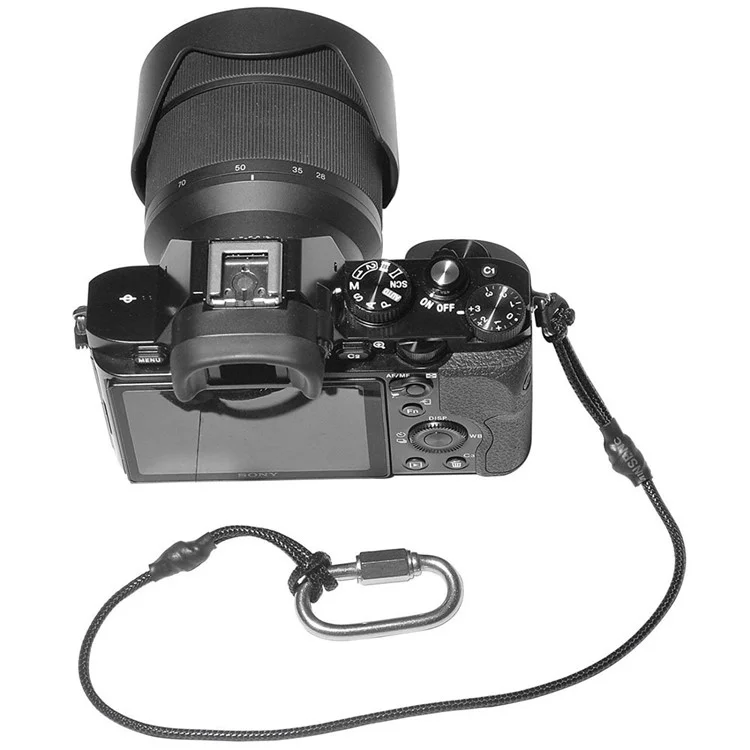 SLR Camera Carrying Strap Anti-Lost Drop Protection Safety Hanging Rope with Aluminum Alloy Buckle Hook