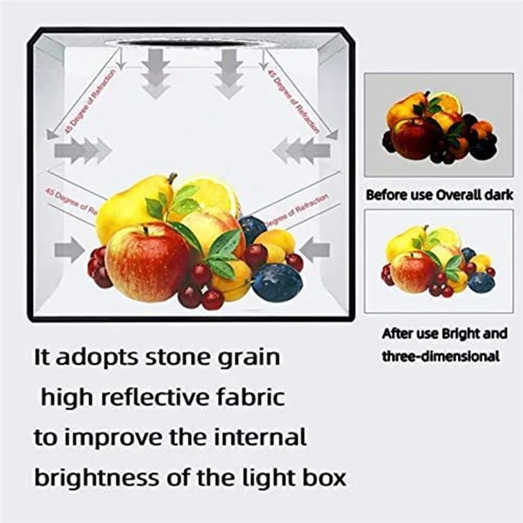 Photo Light Box 6 Backdrops Photo Studio Box Adjustable Light Brightness Portable Folding Shooting Tent Tabletop Photography Kit