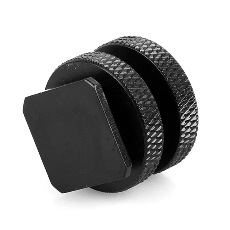 1 / 4" Double Nut Hot Shoe Adapter Camera Tripod Flashlight Bracket Mount Adapter Screw Top and Bottom Locking Connector Camera Acessórios