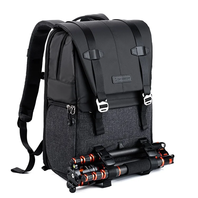K&F CONCEPT KF13.087AV5 Leichter Kamera-Rucksack Multifunktions-Schultertasche Wasserdicht Große Kapazität Regenhülle 15,6 Zoll Laptop-Rucksack