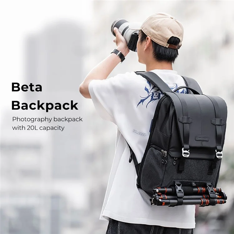K&F CONCEPT KF13.087AV5 Leichter Kamera-Rucksack Multifunktions-Schultertasche Wasserdicht Große Kapazität Regenhülle 15,6 Zoll Laptop-Rucksack