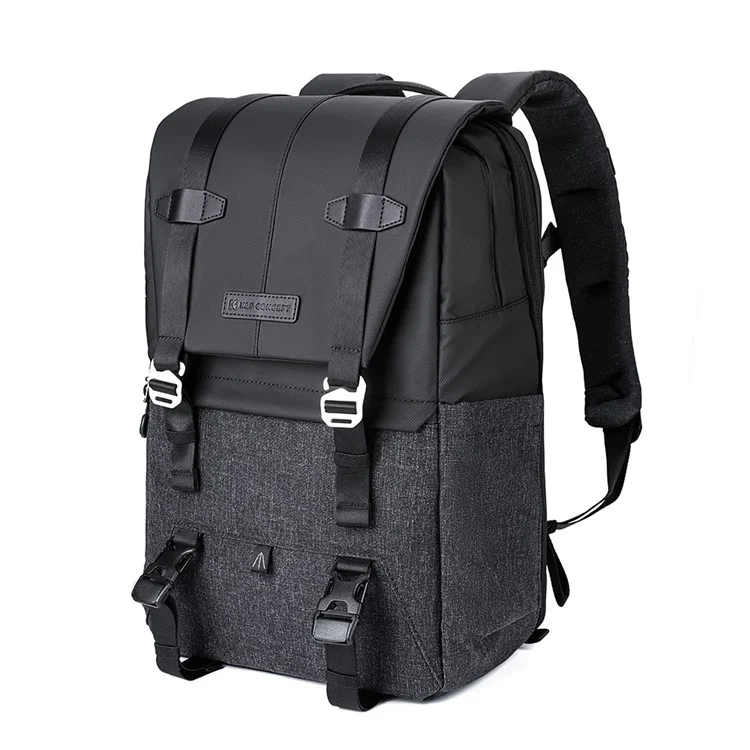 K&F CONCEPT KF13.087AV5 Leichter Kamera-Rucksack Multifunktions-Schultertasche Wasserdicht Große Kapazität Regenhülle 15,6 Zoll Laptop-Rucksack