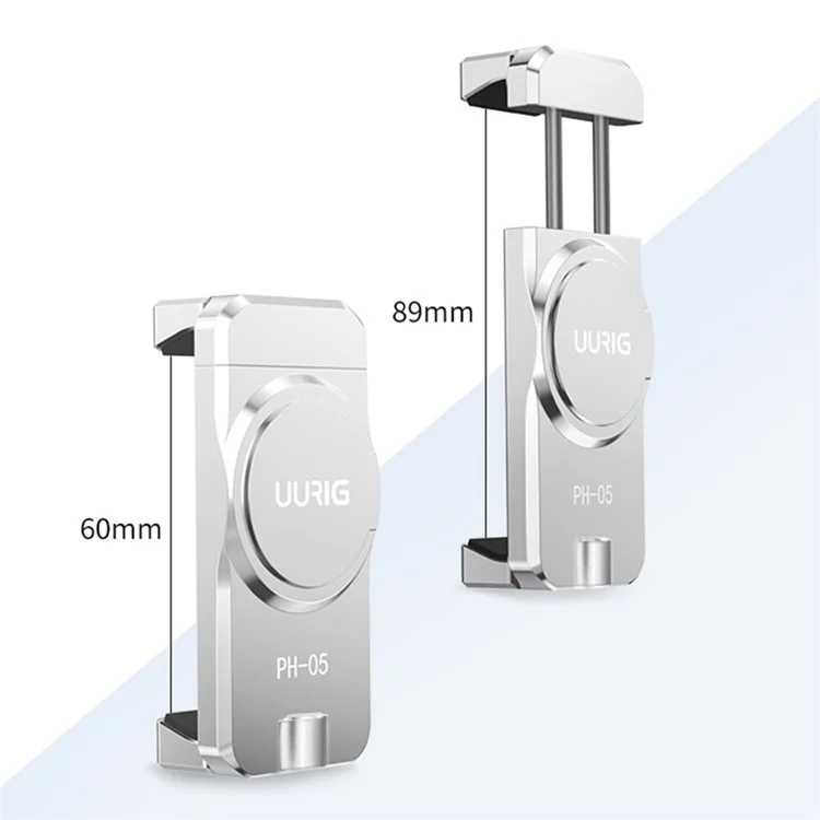 UURIG PH-05 Для DJI OM6 / 5 / 4 / 4SE Gimbal Держатель Телефона Алюминиевый Сплав Magnetic Clip с 1 / 4, Порты Холодной Обуви